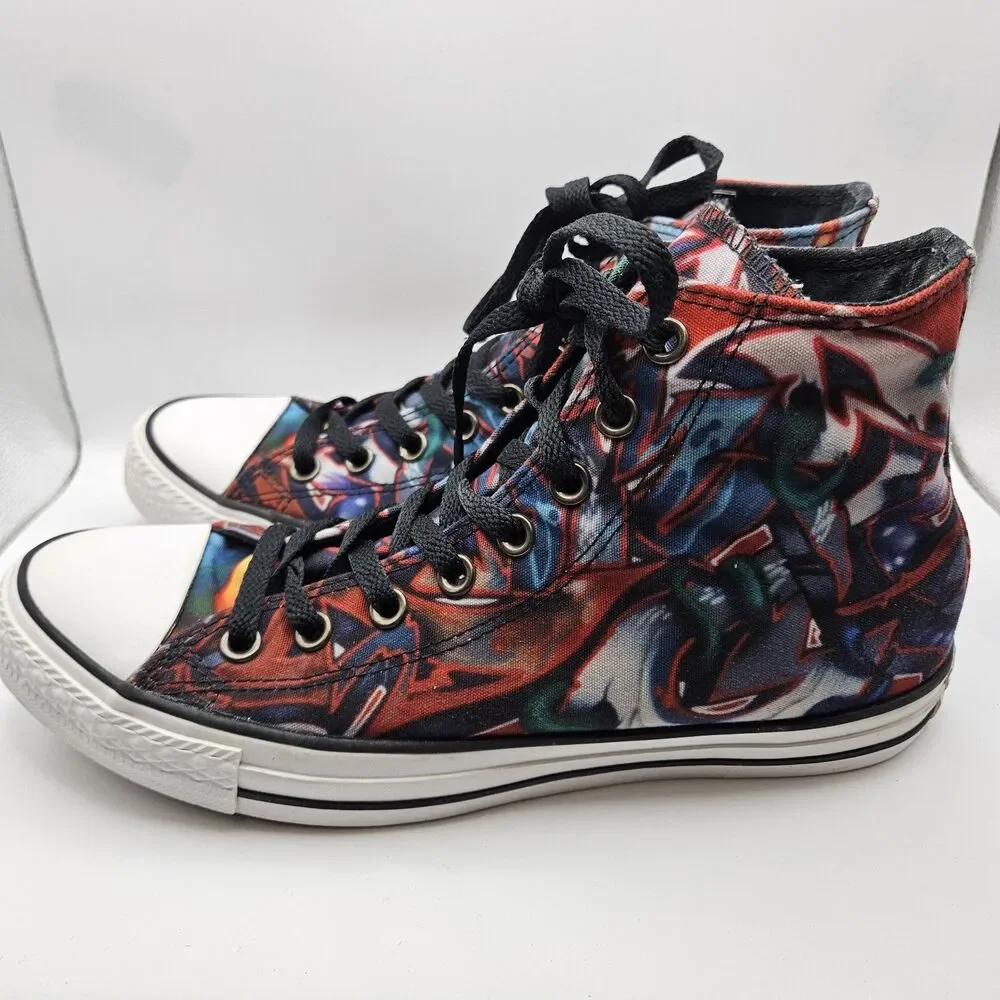 Converse CTAS Unisex Graffiti City Art Urban High Top Sneakers Size M8 W10 READ - Picture 3 of 9